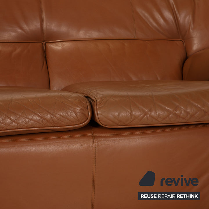 B&B Italia Lauriana Leder Sofa Braun Zweisitzer Couch