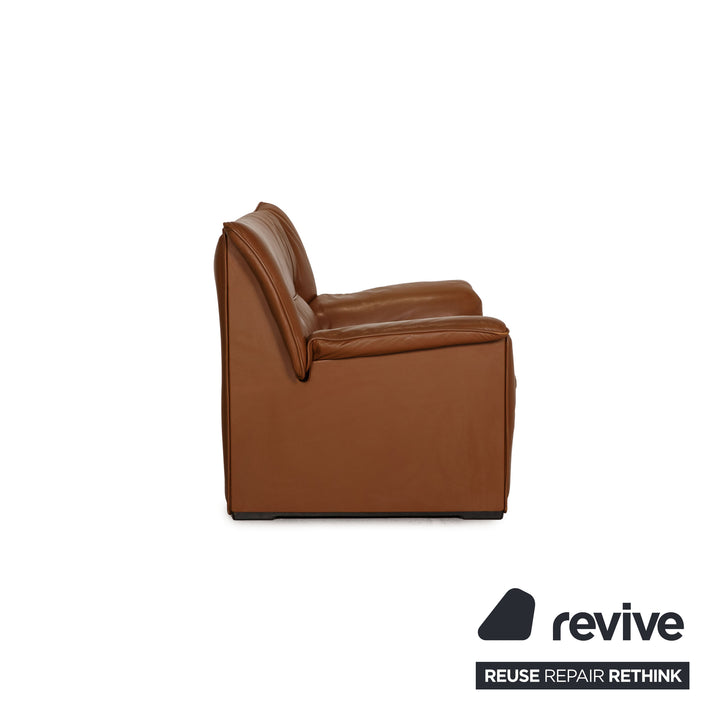 B&B Italia Lauriana Leder Sofa Braun Zweisitzer Couch