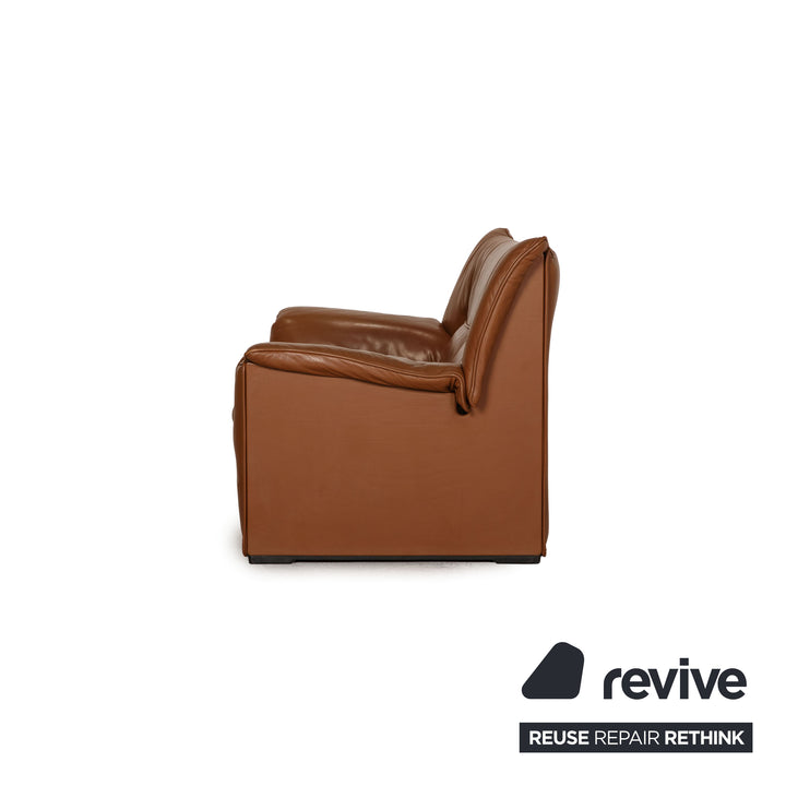 B&B Italia Lauriana Leder Sofa Braun Zweisitzer Couch