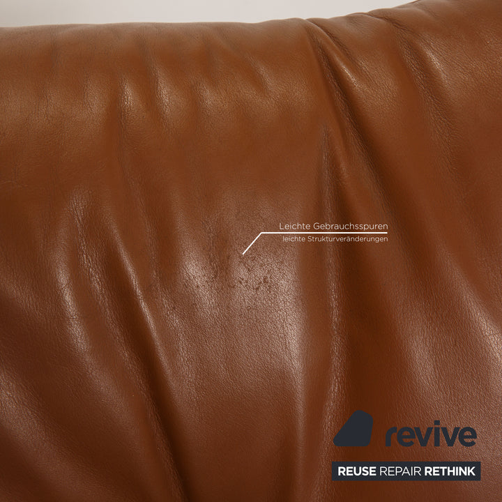 B&B Italia Lauriana Leder Sofa Braun Zweisitzer Couch