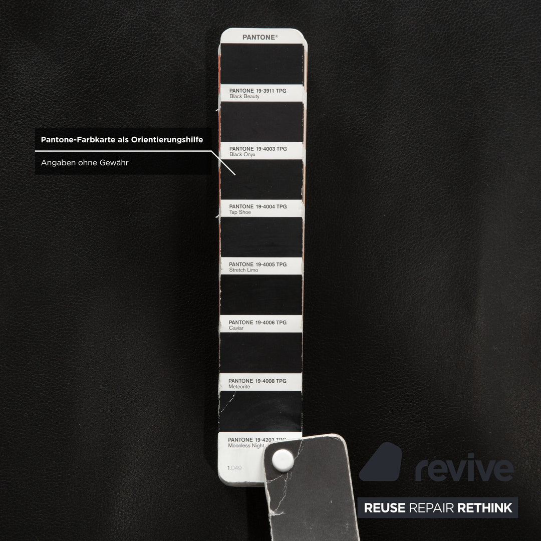 Canapé trois places en cuir noir B&amp;B Italia