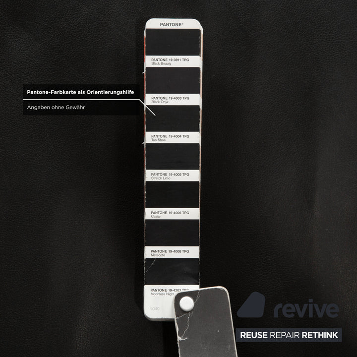 Canapé trois places en cuir noir B&amp;B Italia