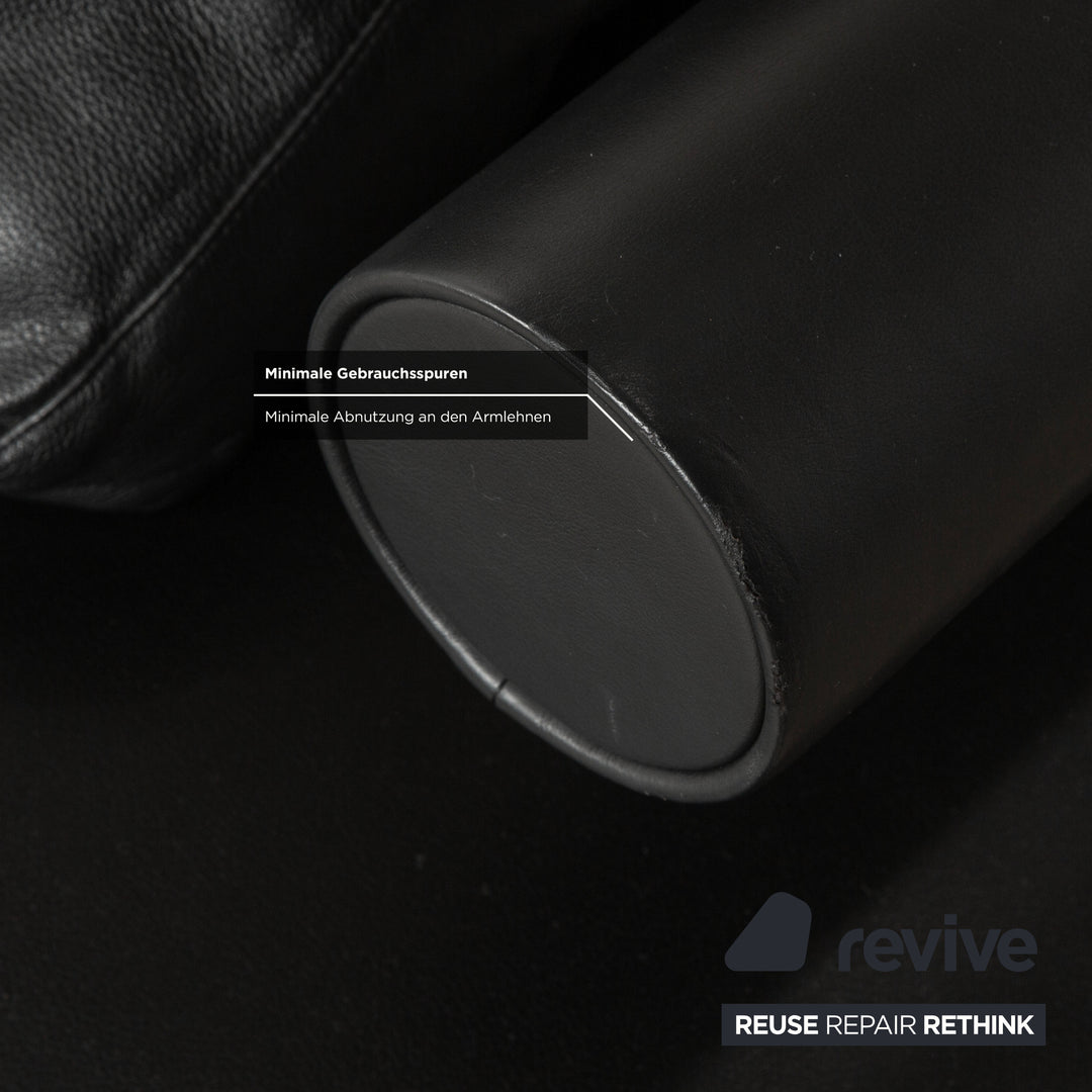 Canapé trois places en cuir noir B&amp;B Italia