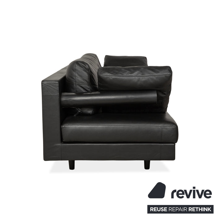 Canapé trois places en cuir noir B&amp;B Italia