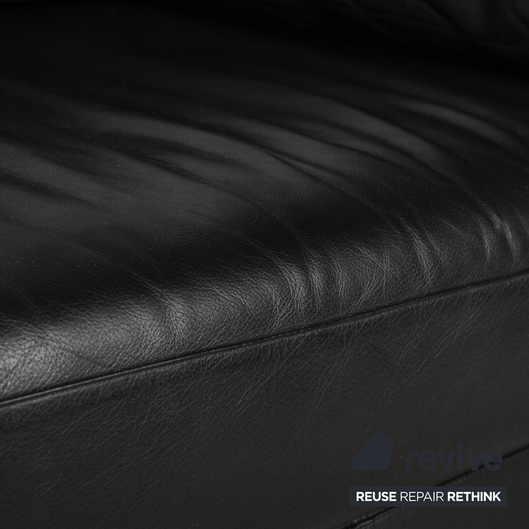 Canapé trois places en cuir noir B&amp;B Italia