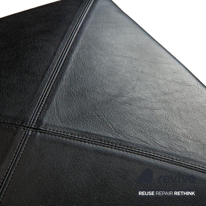 Chaise simple en cuir noir Arcadia pour salle à manger B&amp;B Italia