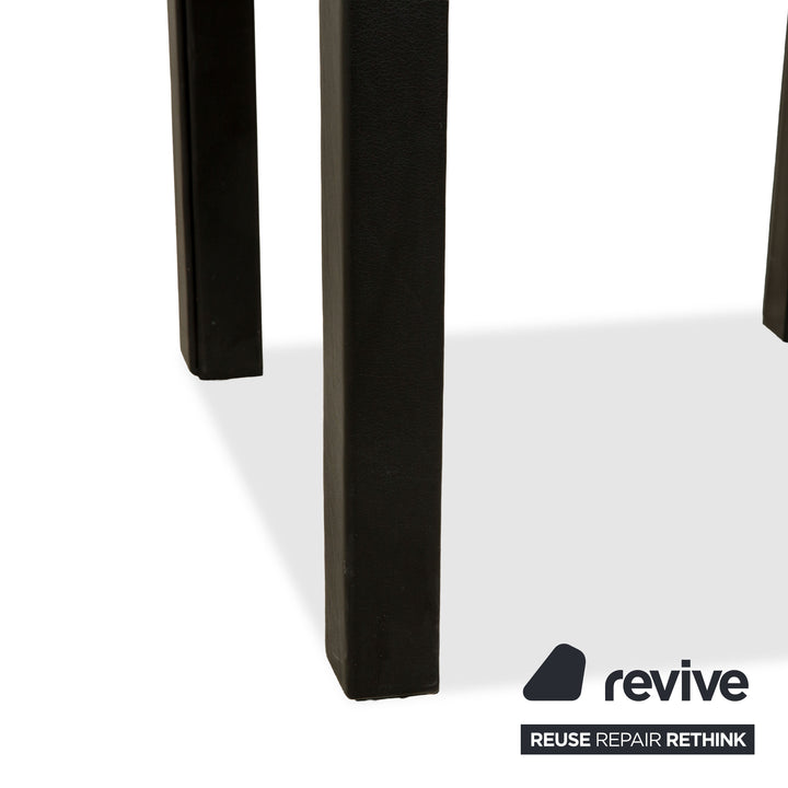 Chaise simple en cuir noir Arcadia pour salle à manger B&amp;B Italia