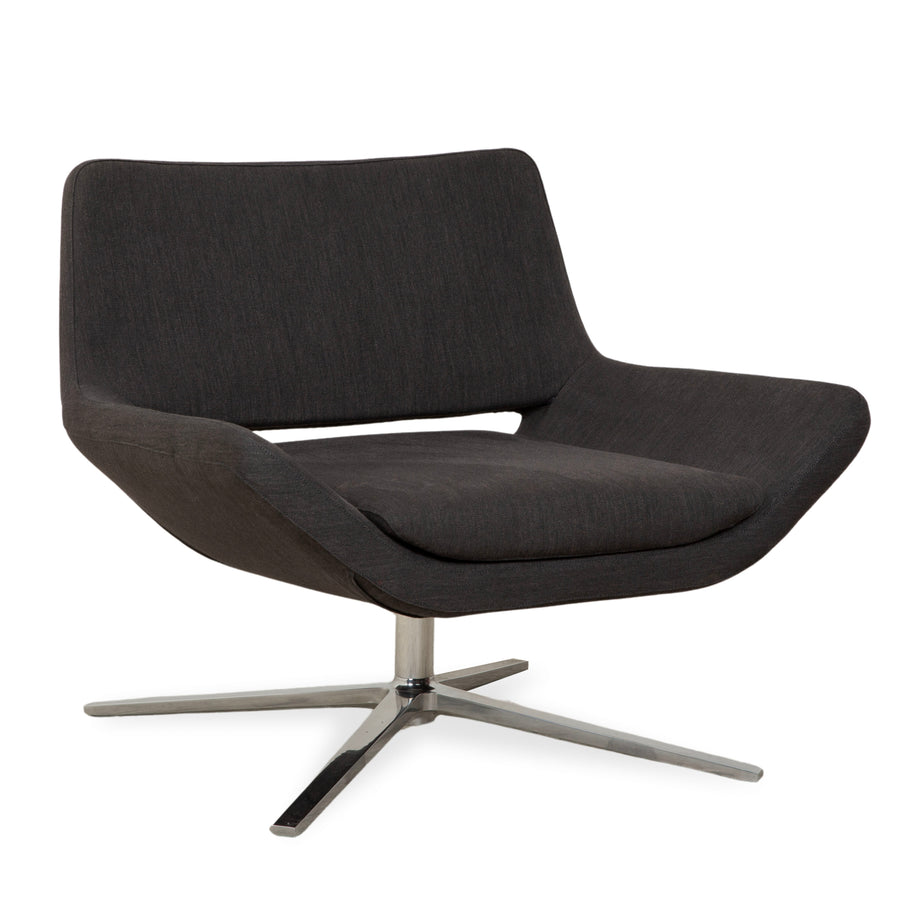 B&B Italia Metropolitan Stoff Chrom Sessel Dunkelgrau