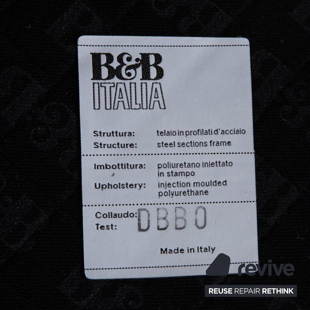 B&amp;B Italia Metropolitan Fabric Chrome Armchair Dark Grey