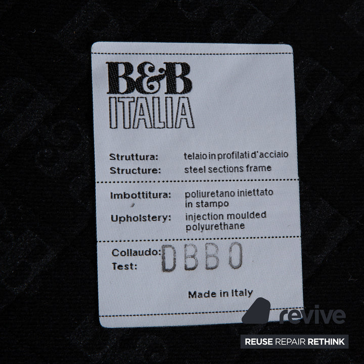 B&B Italia Metropolitan Stoff Chrom Sessel Dunkelgrau