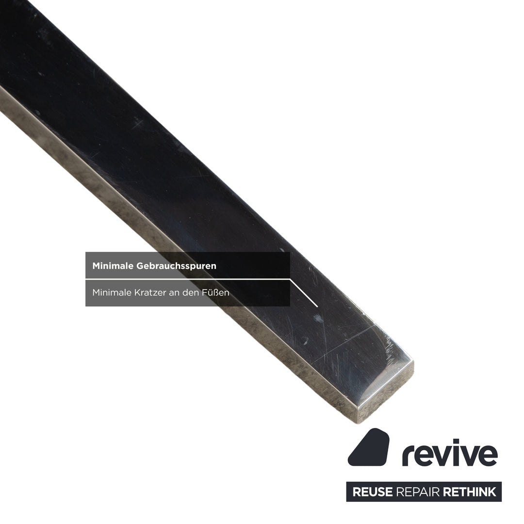 B&amp;B Italia Metropolitan Fabric Chrome Armchair Dark Grey