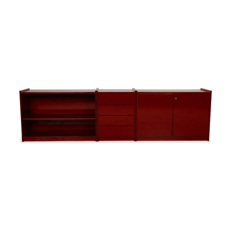 B&amp;B Italia Olinto Wooden Sideboard Red