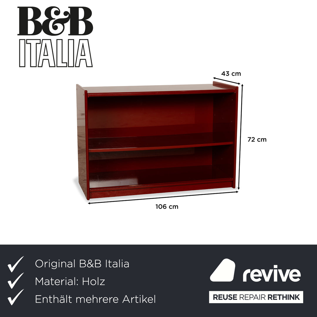 B&amp;B Italia Olinto Wooden Sideboard Red