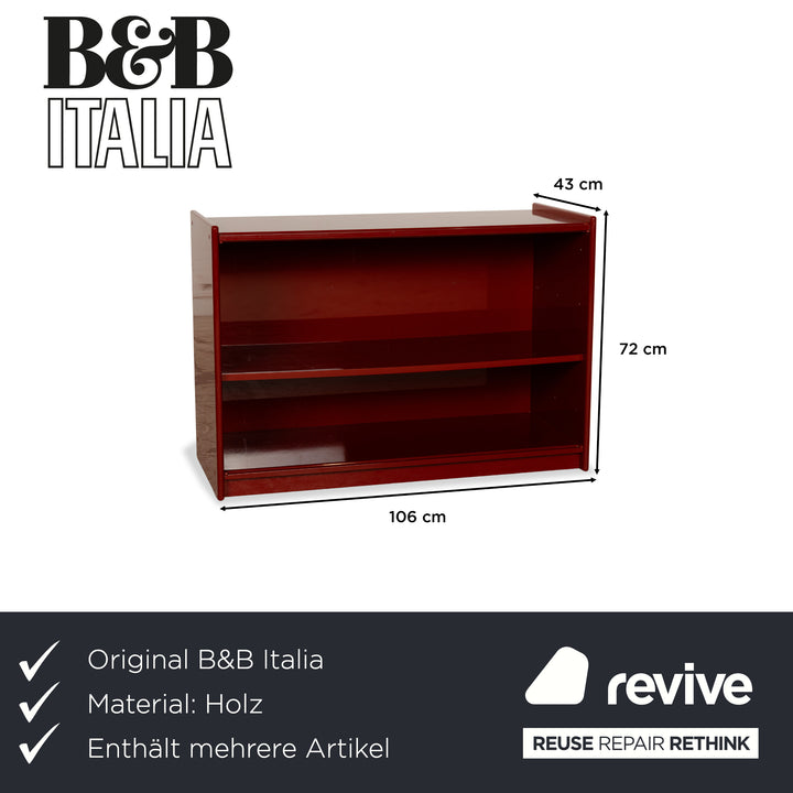 B&amp;B Italia Olinto Wooden Sideboard Red