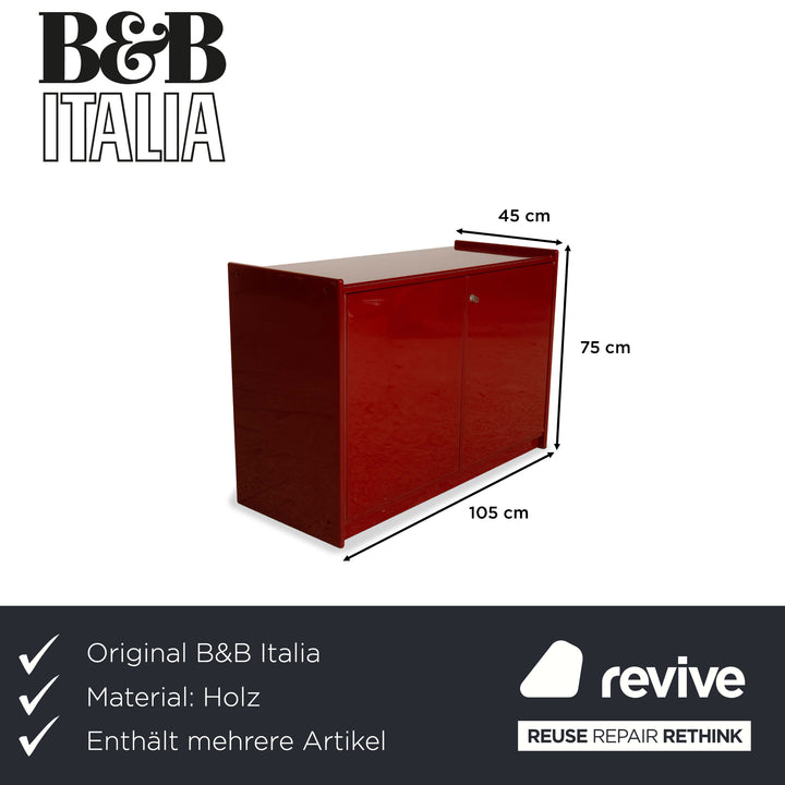 B&amp;B Italia Olinto Wooden Sideboard Red