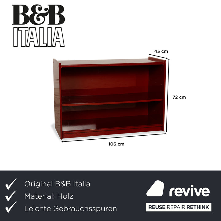 B&amp;B Italia Olinto Wooden Sideboard Red