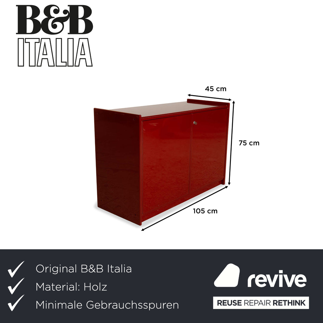 B&amp;B Italia Olinto Wooden Sideboard Red