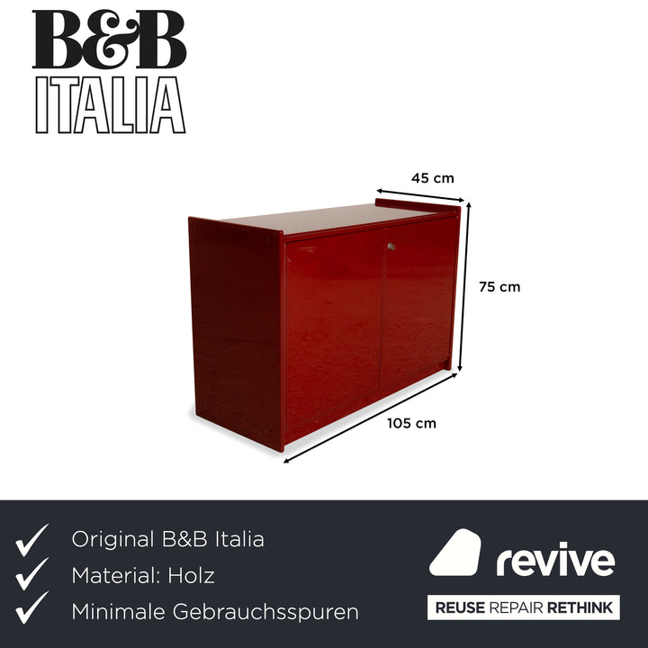 B&amp;B Italia Olinto Wooden Sideboard Red