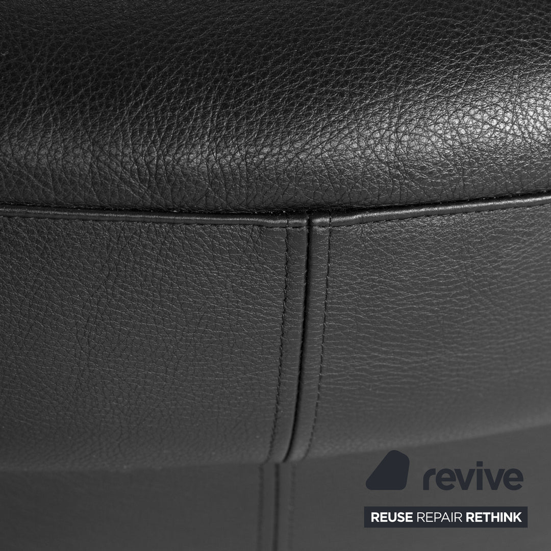 B&B Italia Sity Leder Ecksofa Schwarz Récamière links Sofa Couch