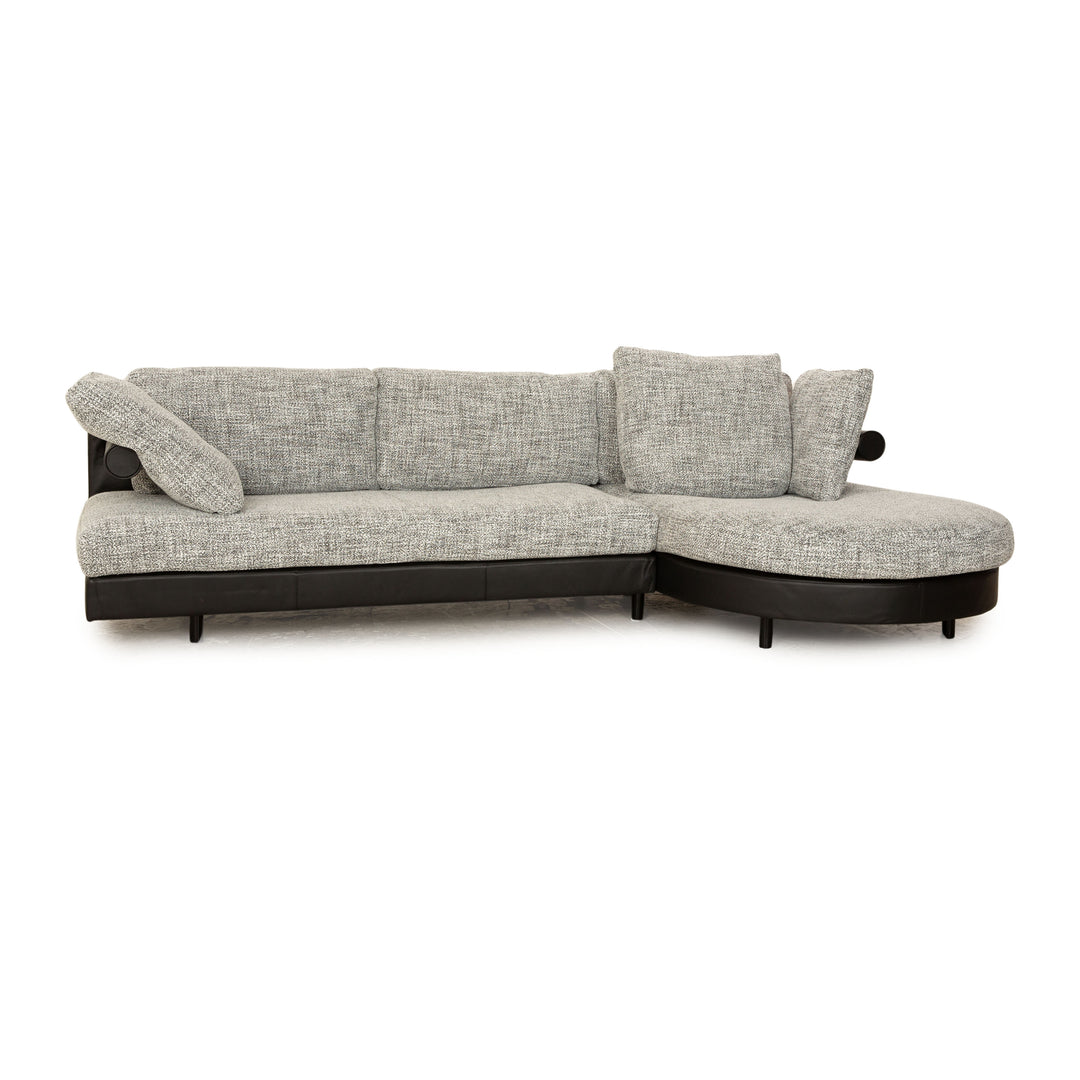 B&B Italia Sity stofsofa sort grå hjørnesofa sofa ompolstring