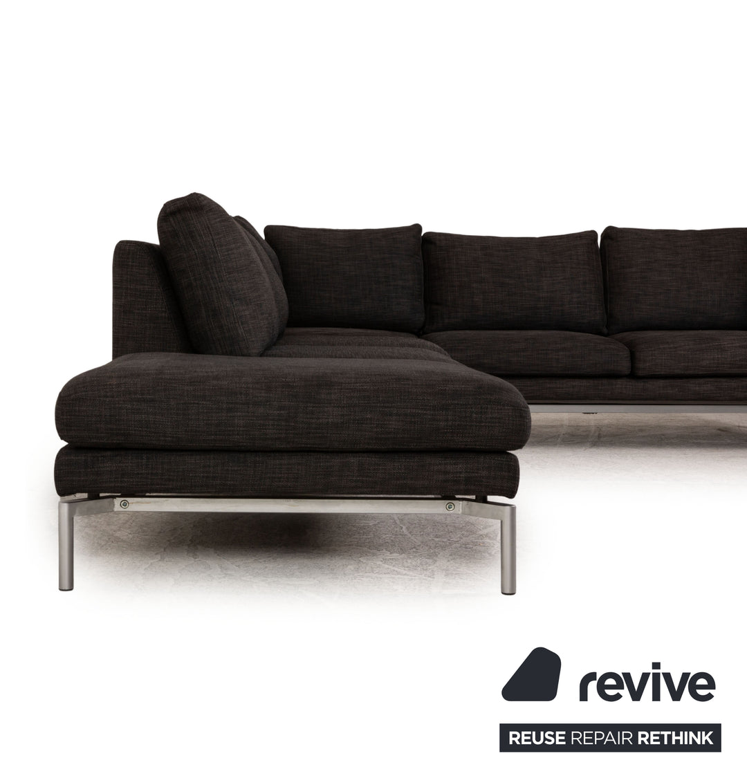 B&amp;B Italia canapé d'angle en tissu gris canapé méridienne gauche