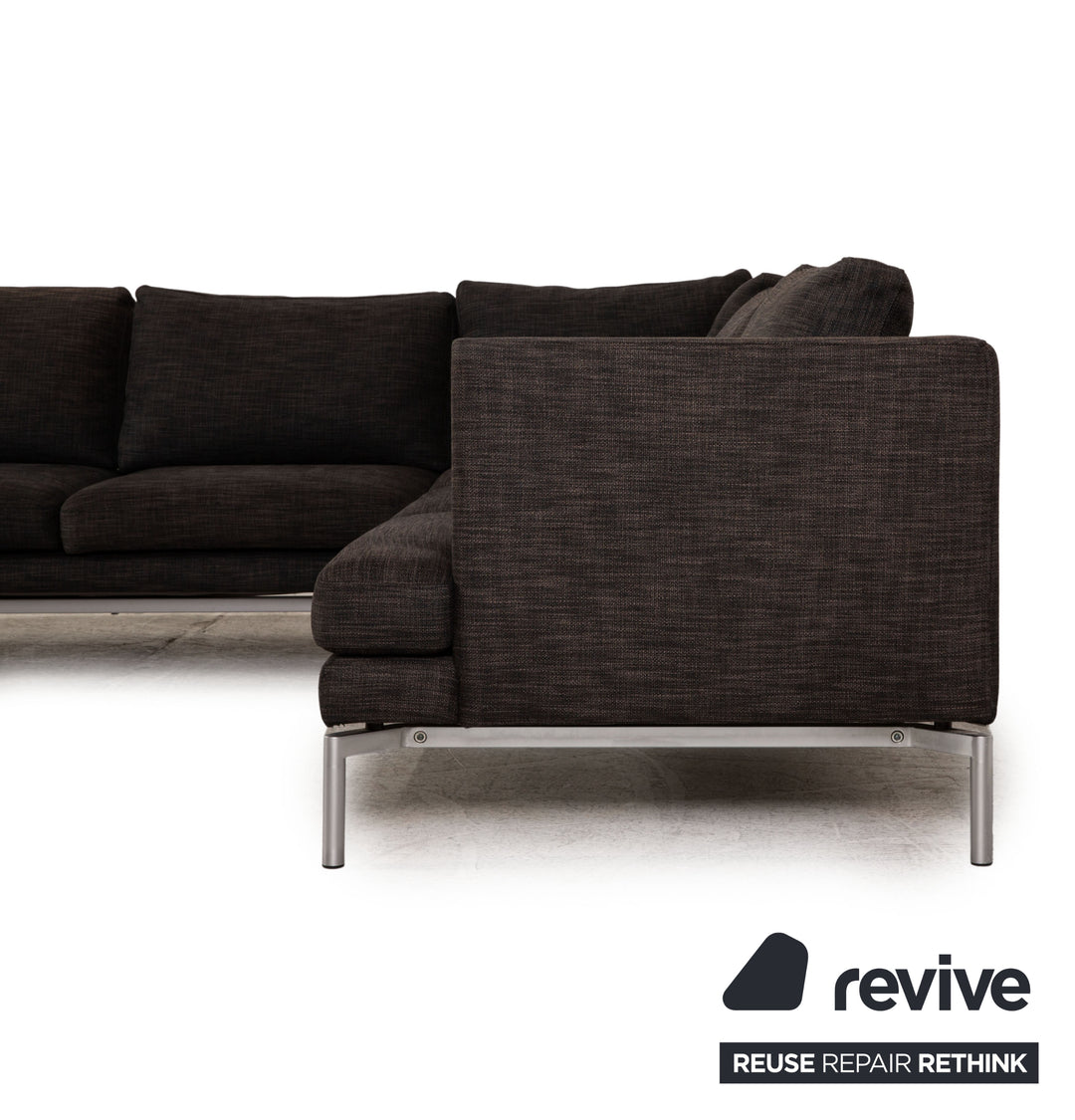 B&amp;B Italia canapé d'angle en tissu gris canapé méridienne gauche