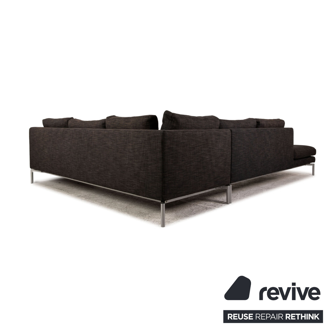 B&amp;B Italia canapé d'angle en tissu gris canapé méridienne gauche