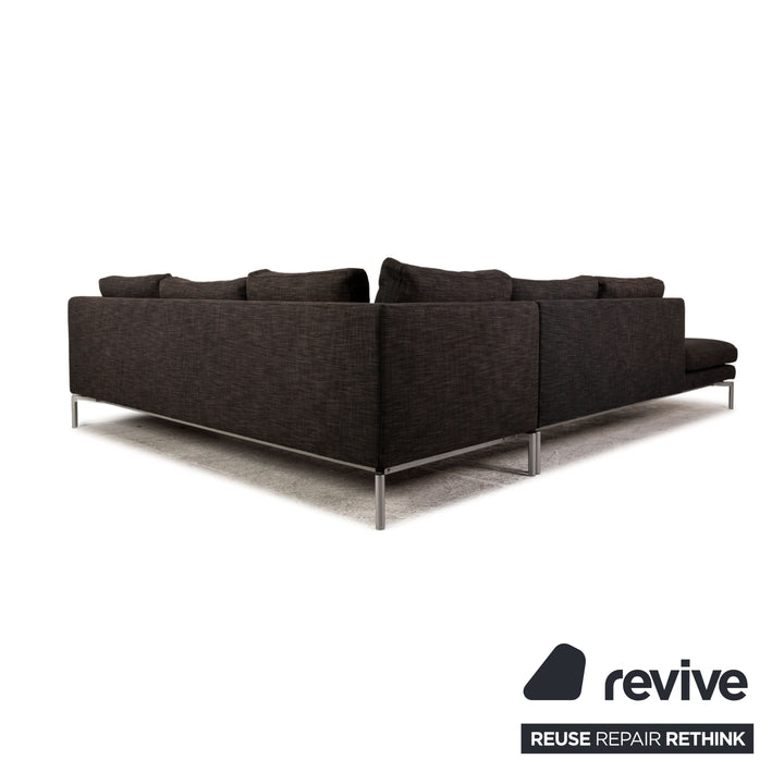 B&amp;B Italia canapé d'angle en tissu gris canapé méridienne gauche