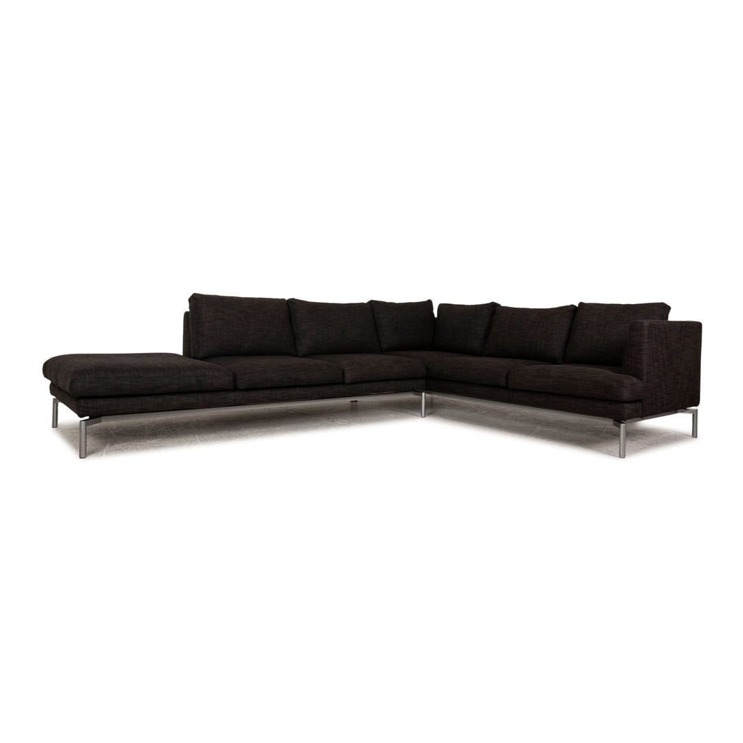 B&amp;B Italia canapé d'angle en tissu gris canapé méridienne gauche