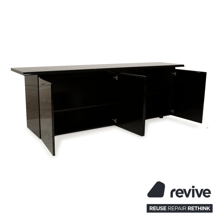 Behr wooden sideboard black cupboard compartments