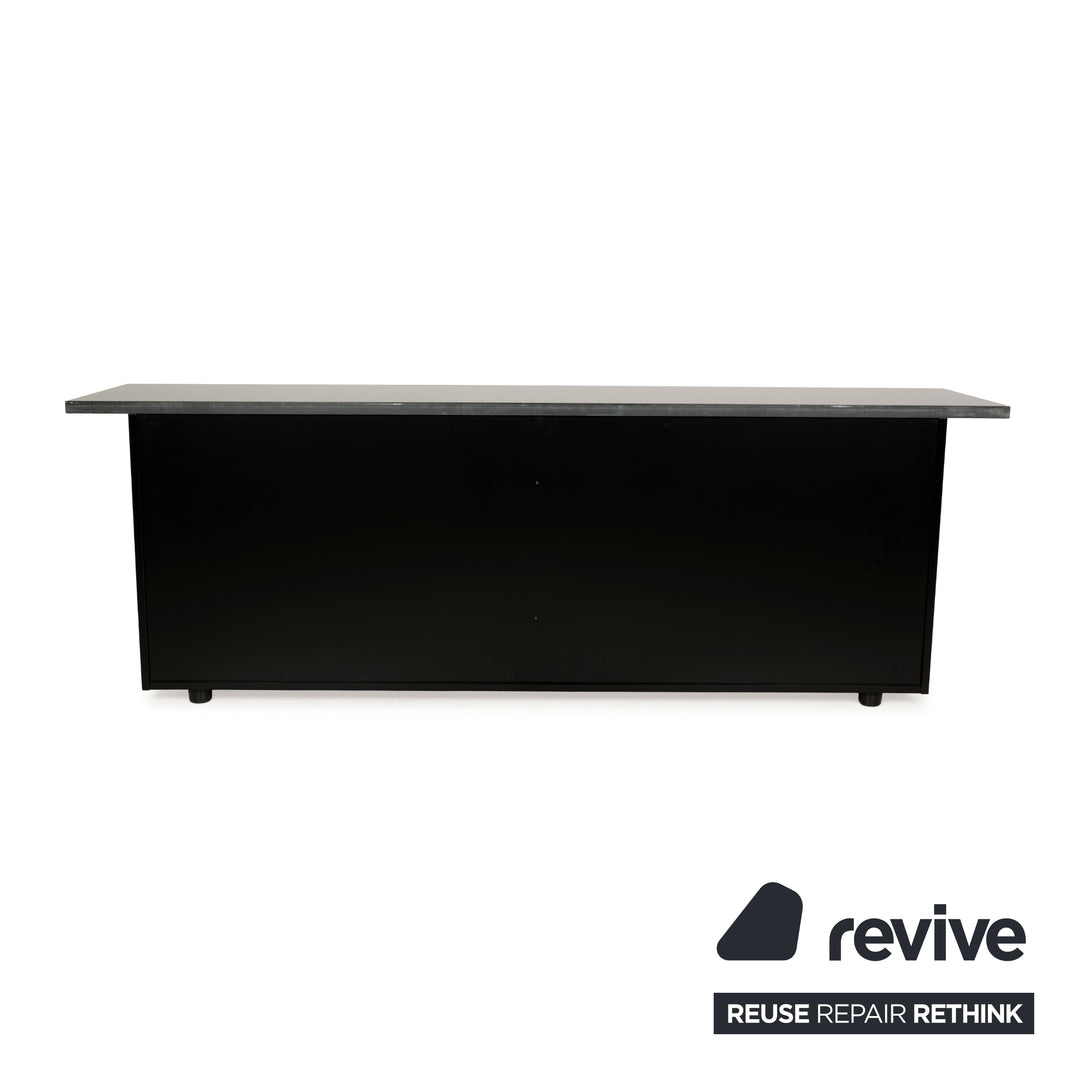 Behr wooden sideboard black cupboard compartments
