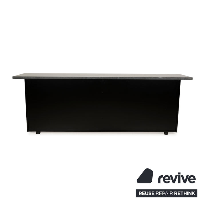 Behr wooden sideboard black cupboard compartments