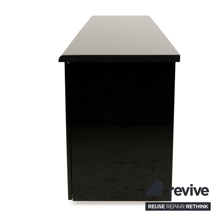 Behr wooden sideboard black cupboard compartments