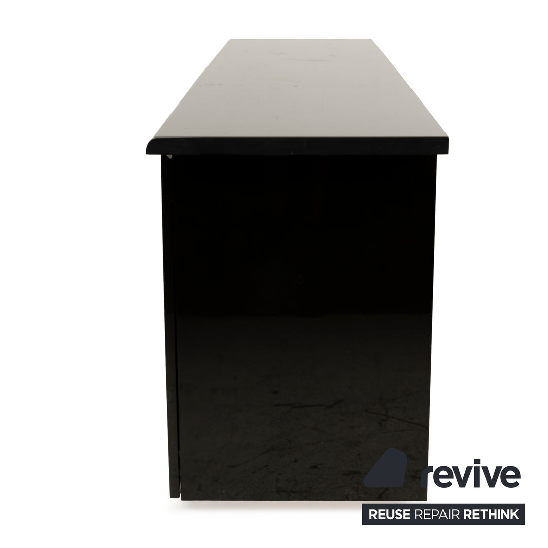 Behr wooden sideboard black cupboard compartments