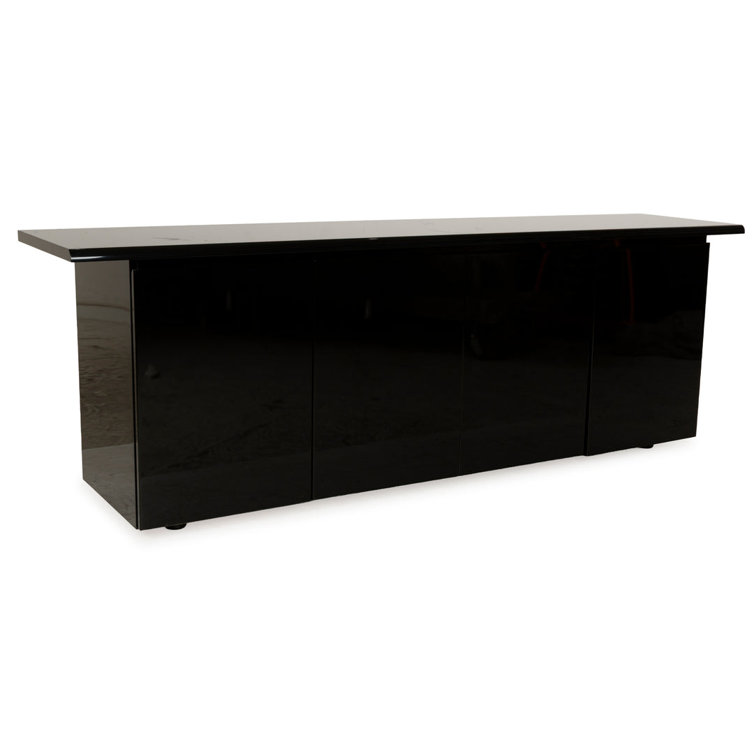 Behr wooden sideboard black cupboard compartments