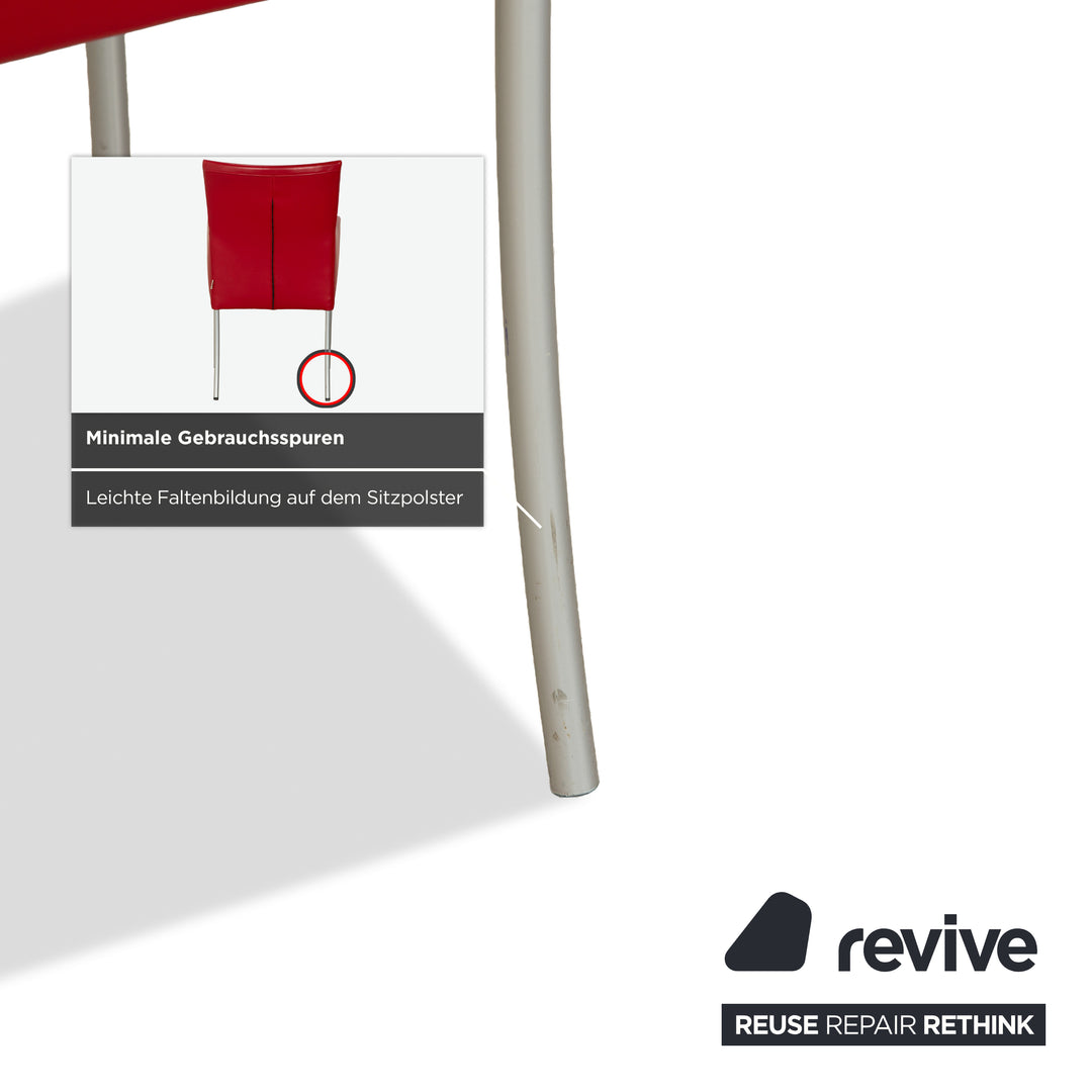 bert plantagie ARC-E Leder Stuhl Rot Esszimmer