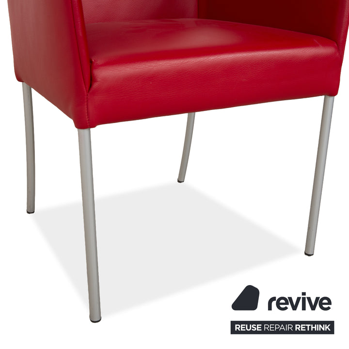 bert plantagie ARC-E Leder Stuhl Rot Esszimmer