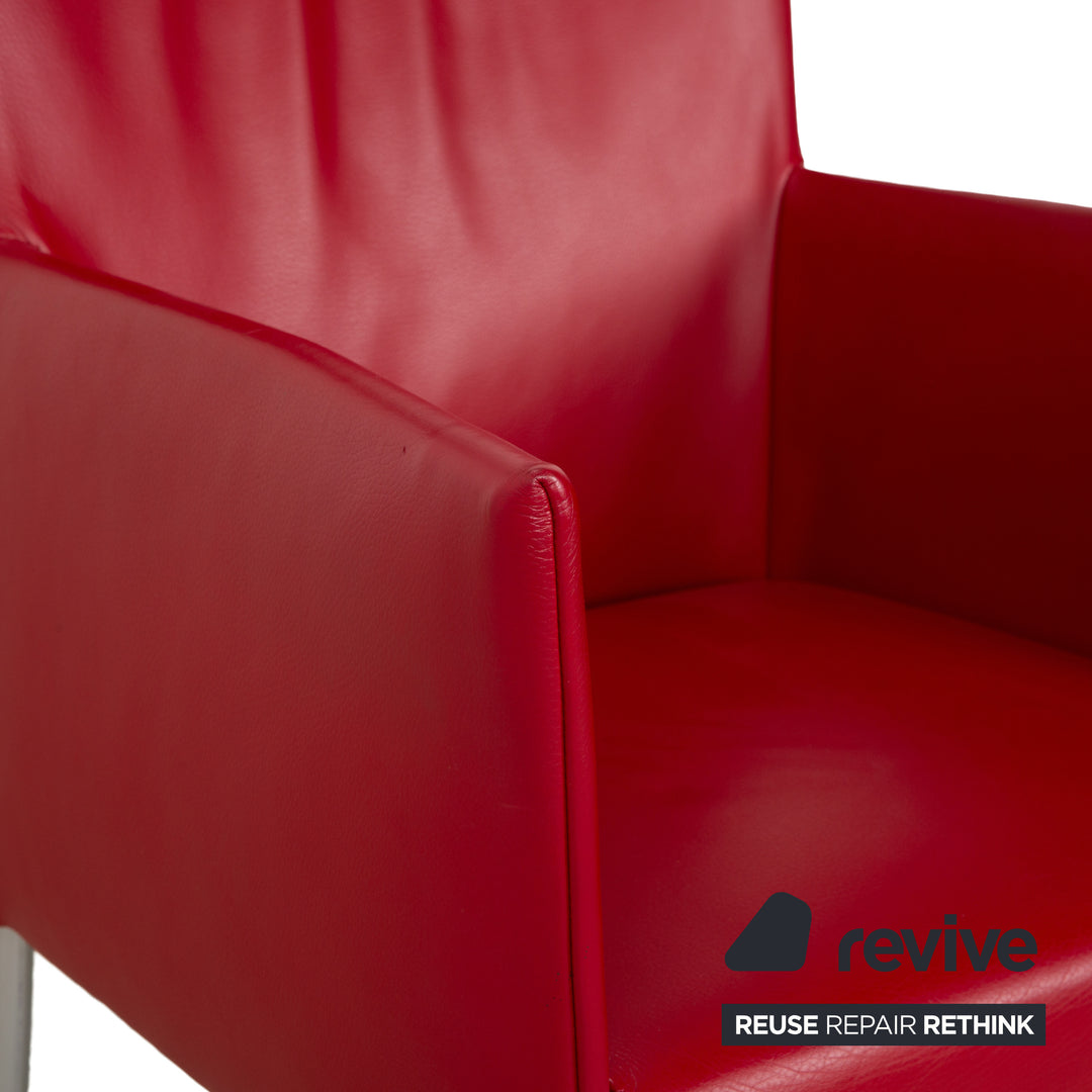 bert plantagie ARC-E Leder Stuhl Rot Esszimmer