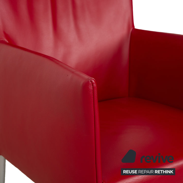 bert plantagie ARC-E Leder Stuhl Rot Esszimmer