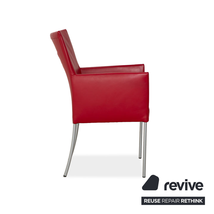 bert plantagie ARC-E Leder Stuhl Rot Esszimmer