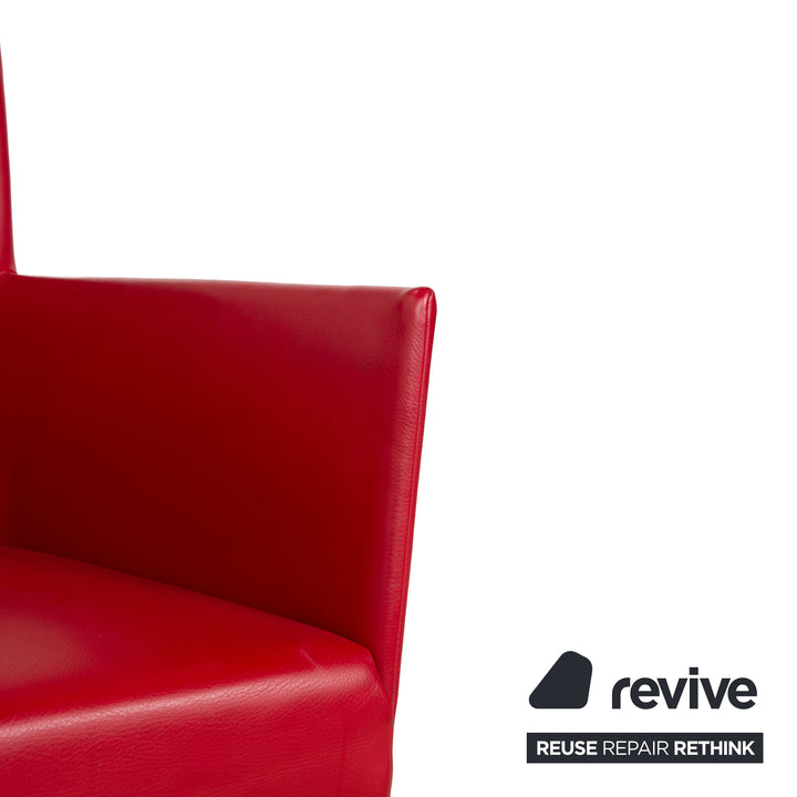 bert plantagie ARC-E Leder Stuhl Rot Esszimmer