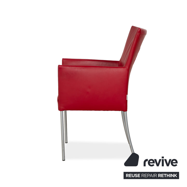 bert plantagie ARC-E Leder Stuhl Rot Esszimmer
