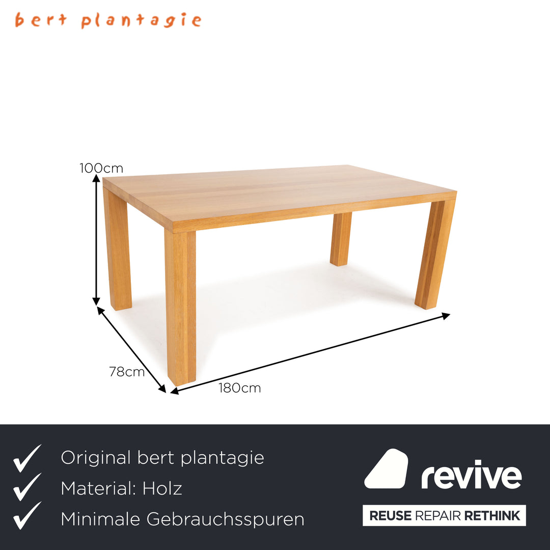 bert plantagie Holz Esstisch Braun Esszimmer 180 x 78 x 100