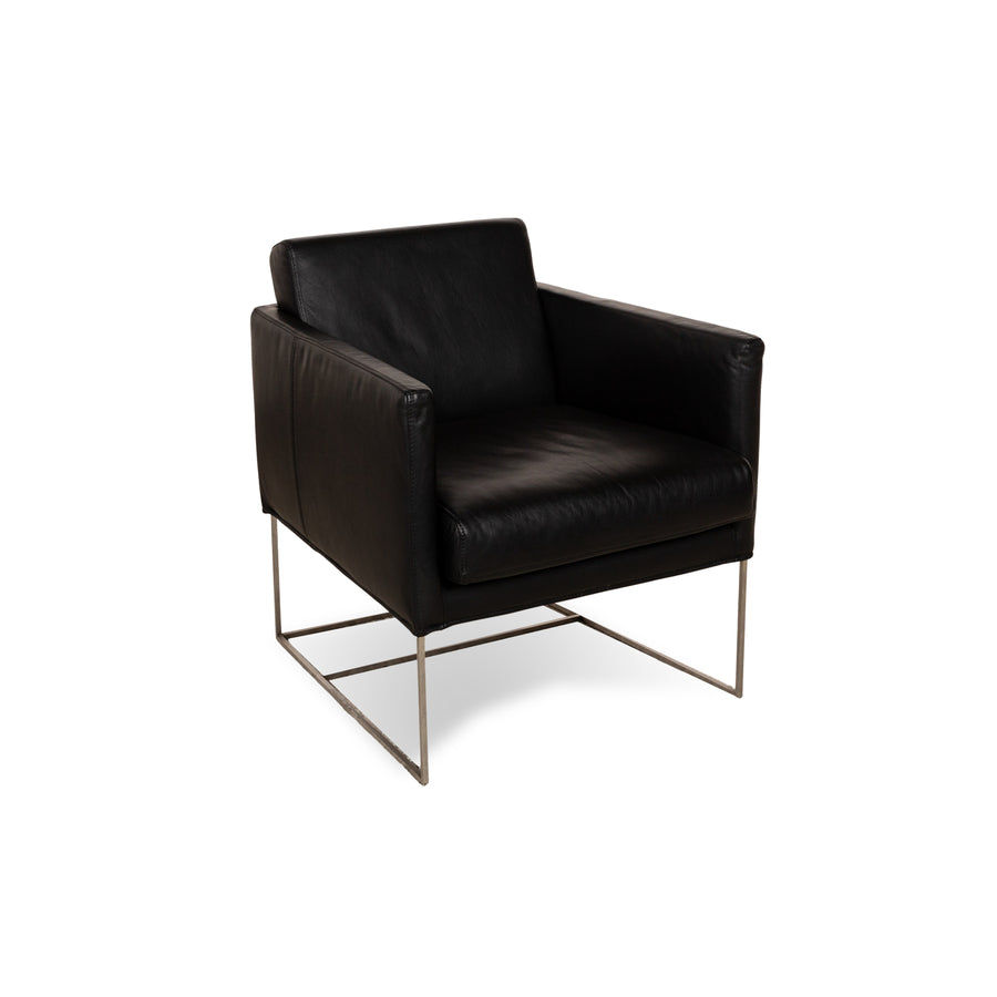 fauteuil en cuir bert plantagie noir