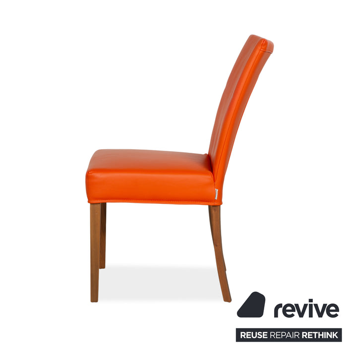 Fauteuil en cuir orange Bert Plantagie