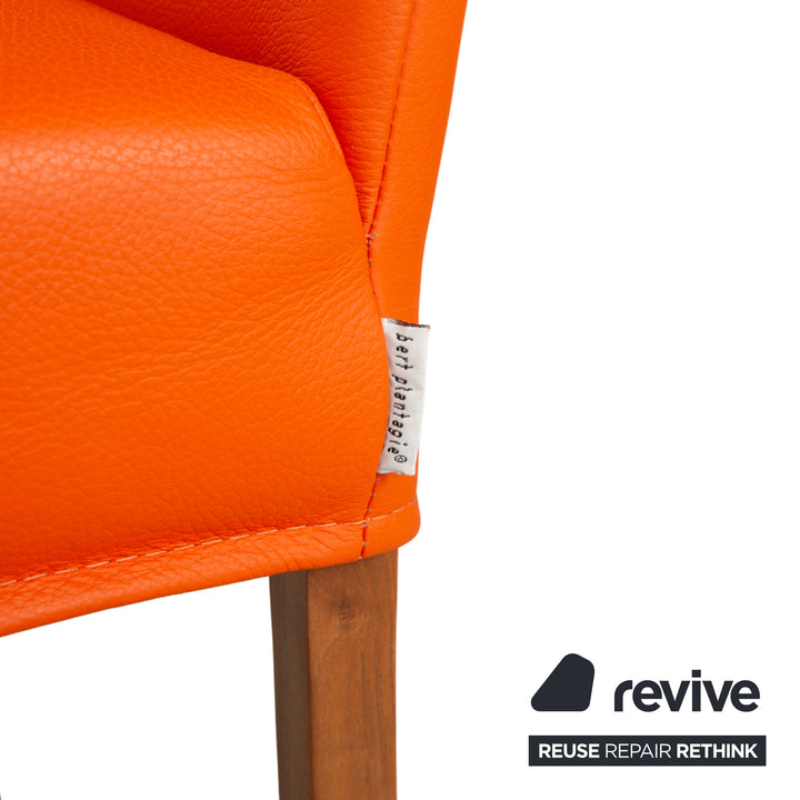Fauteuil en cuir orange Bert Plantagie