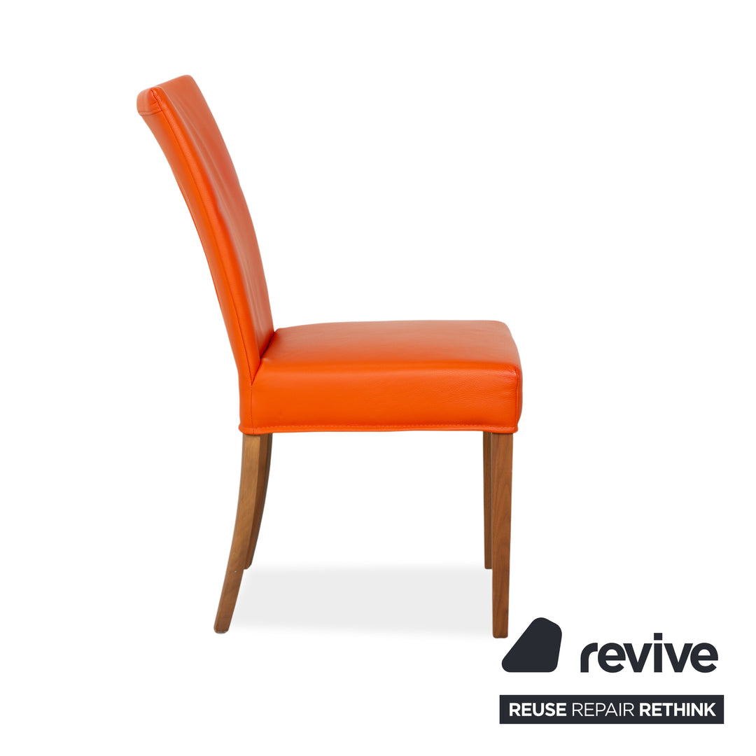 Fauteuil en cuir orange Bert Plantagie