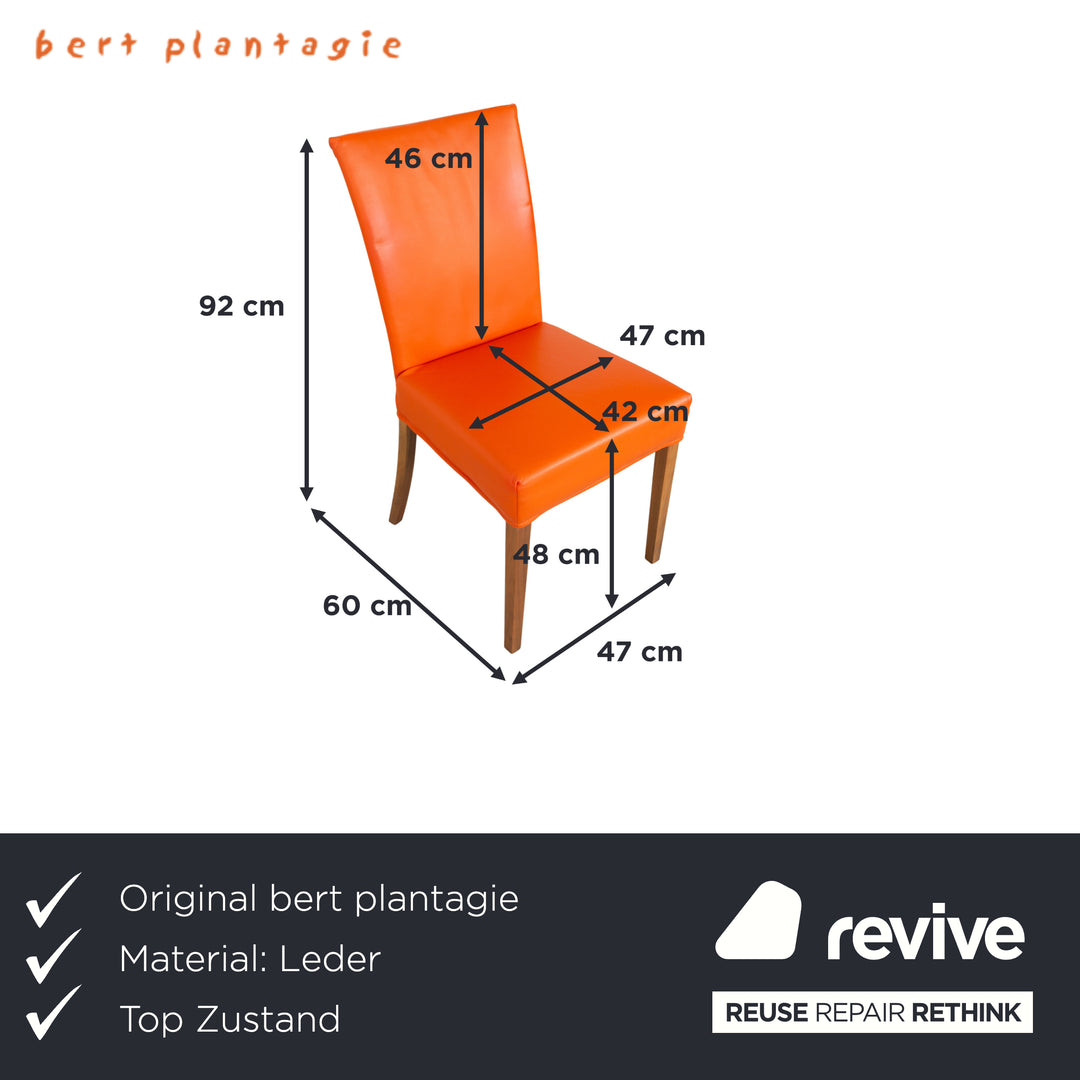 Fauteuil en cuir orange Bert Plantagie