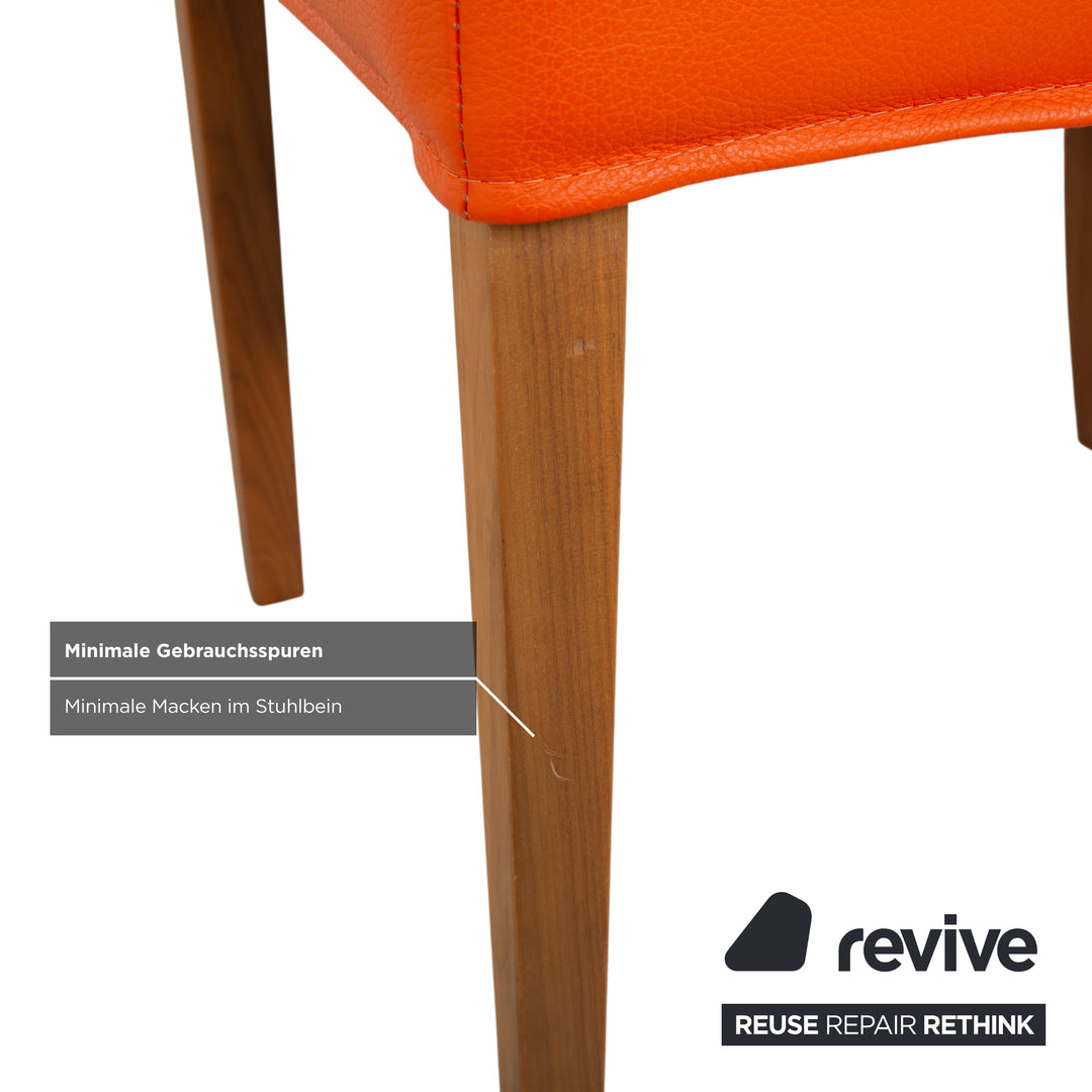 Fauteuil en cuir orange Bert Plantagie