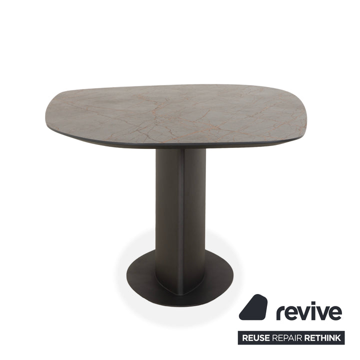 bert plantagie Plato Holz MDF Esstisch Grau Esszimmer HPL Steinoptik Metallsockel